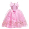 Girl's jurken Kid Princess Dress Jurk Girl Summer Fancy Feestkleding Meisjes Aurora Rapunzel Sleeping Beauty Christmas Carnival Costume 231213