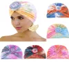 TieDye Impressão Turbante Cachecol Para Mulheres Muçulmano Câncer Quimio Cabeça Árabe Envoltório Nova Bandanas Trançadas Headwear7625890