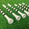 Golf Tees Professional Bamboo Golf Tees 100st/Pack 5x Strong Than Wood Tee Red White Practice Ball Ball Tee For Irons Drivers Hybrids 231213