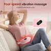 Portable Slim Equipment Intelligent Electric Waist Back Massager Heating Pad Belt Lumbar Lubriant Pain Relief for Women Menstrual Period Warm 231214