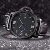 Pan Stainless steel Wrist Watches for Men 2024 New Mens Watches All Dial Work Quartz Watch Top Luxury Brand Clock Men Fashion Black leather strap PAN07