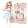 Poppen BJD-pop 41 cm Ball Stitch-pop 3D-oogpop Meisje met volledige set kleding Verjaardagscadeau Speelgoed 35 cm Ijsmeisjesdoos 231214