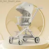 Strollers# Baby Stroller For Folding Infant Trolley Foldable Outdoor Portable High view Carriage four wheels strollervaiduryc Q231215