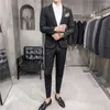 Abiti da uomo Ultimo design Abito da uomo a righe a due linee Abito da sposa / Costume da smoking Maschile britannico Business Social Taglia S-4XL