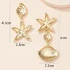 Stud Earrings Summer Cool Shell Starfish Drop Earring Fashion Sweet Romantic Temperament For Woman Beach Wear Jewelry Headdress