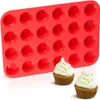 Silikon-Muffinform, Mini-Cupcake-Form für 24 Tassen, antihaftbeschichtete, BPA-freie Silikon-Backform, 1 Packung 122121
