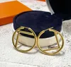 Women Hoops Earings Designer Jewelry Fashion Accessories f Letter Womens Luxurys Big Circle Orecchini di orecchini a bottone da 3 cm 925 SILV9456214