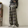 Pantaloni da uomo stile coreano alla moda in lana retrò casual per uomini e donne in autunno inverno vestibilità ampia gamba dritta coppia