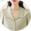 Blouses Femme Chemises 2023 Style français bureau dame drapé Satin longues chemises pour femmes nouveau automne mode Chic Design femmes Blouses Basic TopsL231214