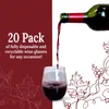 Tasses jetables Paires 20 pièces verres à vin Plastique sans tige pour les fêtes