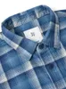 Mens Casual Shirts Autumn Winter 220gsm flanell tyg pläd casual plädskjorta mjuk bekväm varm ullkänsla 231213