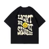 T-shirt a maniche corte 24ss Trendy Instagram High Street per uomo estivo unisex marchio di moda mezze maniche larghe oversize