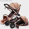 Passeggini # Passeggini Paesaggio alto Passeggino 3 in 1 Mamma Carrozzina da viaggio di lusso Carrozzina Cestino Seggiolino auto e Carrito Drop Consegna Bambini Maternità Dhlsy Q231215