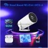 Projectors Projectors Hy300 Projector 4K HD Android 11 WIFI Dual 6.0 120 ANSI BT5.0 1080P 1280X720P CINEMA Outdoor Portab DH9JM