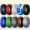 Bague de mariage en silicone pour hommes 10 Pack Abordable Bands de mariage en caoutchouc en silicone