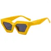 Sunglasses Fashion Retro Polygon Cat Eye Black Women Brand Designer Punk Shades UV400 Men Cateye Sun Glasses Eyeglasses