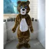 Halloween Brown Bear Mascot Cartume Cartoume Anime موضوعية للجنسين البالغين حجم الدعائم الدعائم عيد الميلاد بدلة الزي في الهواء الطلق