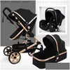 Strollers# Strollers Mtifunctional 3 in 1 Baby Stroller High Landscape Folding Carriage Gold Newborn1 Drop Delivery Kids Maternity Strollers Dhv7f Q231215