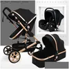 Passeggini # Passeggini Mtifunzionale 3 in 1 Passeggino Paesaggio alto Carrozza pieghevole Oro Neonato1 Consegna a goccia Passeggini maternità per bambini Dhv7f Q231215