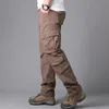 Pantalons pour hommes Salopette Pantalon cargo militaire Pantalon de survêtement ample résistant à l'usure pour homme Pantalon de survêtement décontracté en coton multi-poches Pantalon de travail droit de l'armée de combat 231213