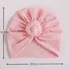 CAPS HATS Solid Donut Turban Baby Girl Cap Winter Warm Infant Hat Elastic Child Born Head Wraps Turbans pannband Babyhårtillbehör 231214