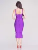 Casual Dresses BEAUKEY Sexy Blue Red Bandage Dress 2023 For Women Purple Spaghetti Bodycon Club Party Ladies Vestidos Evening XL