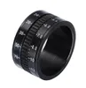 European and American Stylish Titanium Steel Camera Lens Ring Black Rotary Scale Ring Men039s Creative Ring Jewellery7159212