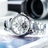 Armbandsur Rev tiger toppmärke automatiska mekaniska klockor stål super lysande tourbillon vattentät rga8235