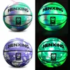 Bollar lysande glöd basketstorlek 5 7 ungdom man holografisk reflektion cool basket gata bollar gratis gåvor 231213