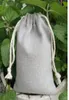 Silver Gray Linen Gift Bag 8x10cm 9x12cm 10x15cm 13x17cm 15x20cm pack of 50 Party Candy Sack Makeup Jewelry Jute Packaging Pouches9447888