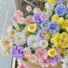 Fiori decorativi 5 pezzi 90 cm peonia artificiale fiore di calendula sfondo di nozze composizione floreale casa soggiorno ornamento di seta