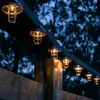 Julekorationer LED -stränglampor Retro Lampskärmsträng Fairy Lights Batteri Jordat smidesjärn Rose Gold Holiday Lighting for Cafe Party 231214