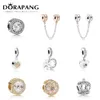 Dorapang 100 ٪ 925 Sterling Silver Retro Diverse Bead with CLAY CZ Safety Chain Pit Bracelets DIY Syy The Factory Whole251b