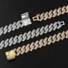 Man Luxury Gold Plated Cuban Link Chain Simple Hip Hop Jewelry Halsband Kubik Zirkonia Is Out Gold Chain Halsband