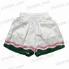 Herren Shorts 2023ss CASABLANCA Seidenshorts Herren Damen 1 1 Beste Qualität Kordelzug Shorts Reithose T231214