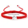 Filo rosso Filo pendente croce Bracciale intrecciato Donna Uomo Preghiera Guarigione Coppia Bracciale Braccialetti Catena Gesù Pulsera Gioielli Regalo