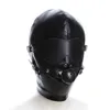 Adult Toys Erotic Mask Cosplay Fetish Bondage Headgear With Mouth Ball Gag BDSM Erotic Leather Hood For Men Women Adult Games Sexy Mask 231214