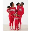 Família combina com roupas de roupas de Natal Pijamas de Natal Conjunto Mã