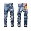 Mens Designer Denim Jeans Italy Style Blue Black Ripped Pants Best Version Skinny Broken Bike Motorcycle Rock Jean