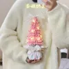 Juldekorationer mini träd handgjorda diy stereo icke-vävt tyg materialpaket scenlayout