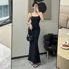 Vestidos casuales Vestido de tirantes favorecedor con figura de cintura alta y ajuste delgado Insta