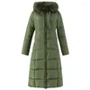 Trenchs de femmes Vestes Vestes Nice Winter Bureau Dames Slim Capuche Long Down Coton Parkas Femme Solide Plus Taille 6XL Épais Vêtements d'extérieur pour femmes