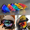 Okulowe okulary motocyklowe hełm Visor Rainbow Shield Dym Kolorowy złoty srebrny obiektyw do Shoei Jo ex Zero CJ 3 Half Retro 231213