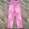 Pantaloni da uomo Pantaloni Hellstar lavati rosa per uomo Donna 1 1 Pantaloni sportivi di alta qualità Pantaloni da jogging oversize con coulisse T231214