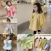 Pull hiver filles belle plaine longue chaude polaire à capuche bébé coton sweats enfants tenue manteau hauts vêtements d'extérieur pour enfants pour 2 8 ans 231214