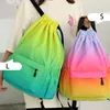 Mochila Oxford tecido fino bolso de retenção cordão saco impermeável grande capacidade sacos de viagem ao ar livre