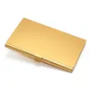 Fashion Business Card Holder Aluminum Alloy Box Card Organizer Women Men Metal Credit Cards Case Thin Purse Wallet