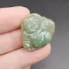 버마 100% 자연 타입 A jade jadeite 조각 된 행복한 부처 신 부적 펜던트