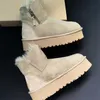 أحذية مصممة أسترالية الثلج أحذية للسيدات سميكة الشتاء الدافئة الحذاء القصيرة القصيرة الفتيات الكلاسيكية الأحذية المصممة للسيدات أحذية الشتاء