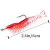 Cebos Señuelos 3 unids / lote 3 g 60 mm 4 colores Luminoso Camarón Calamar Noche Pesca Jigs Señuelo Bajo Cebo suave Aparejos de pescado Equipo Accesorio 231214